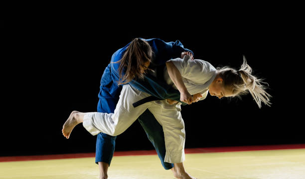 istock Two Female Judokas Sparring 1160043723