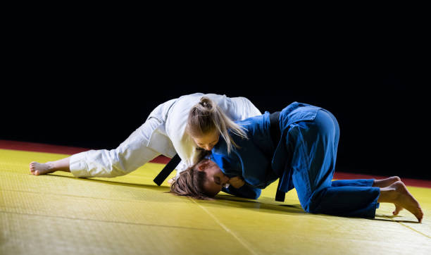 istock Two Female Judokas Sparring 1160043739