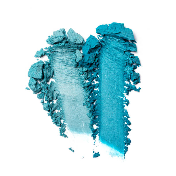 istock Brush stroke of crushed bright blue and turquoise eye shadow 1160053750