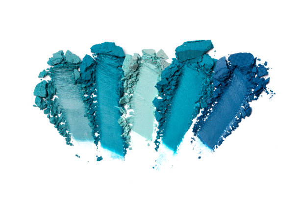 istock Brush stroke of crushed bright blue and turquoise eye shadow 1160053768
