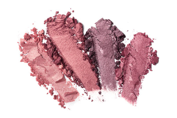 istock Brush stroke of shiny crushed brown eye shadow 1160054395