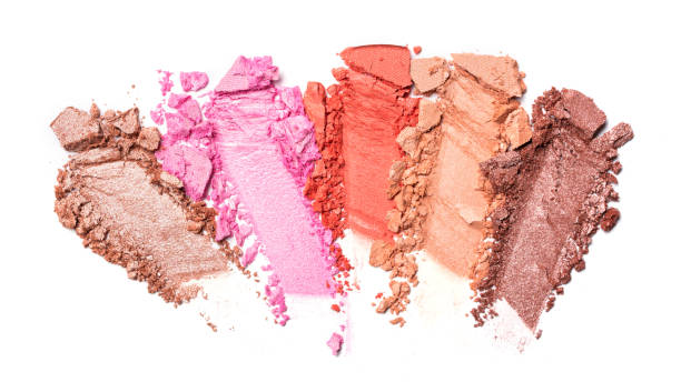 istock Brush stroke of shiny crushed bright color eye shadow 1160054437