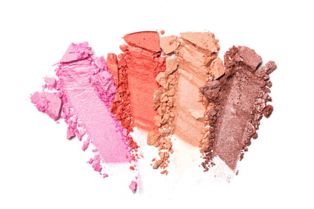 istock Brush stroke of shiny crushed bright color eye shadow 1160054480