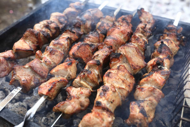 istock Grilling pork skewers 1160056470