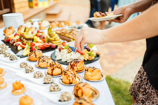 istock Snacks and canapes on the holiday table 1160065618