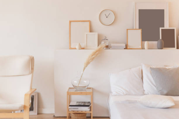 istock White pillows on wooden bed in minimal bedroom interior. 1160066567