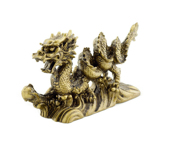 istock Golden dragon isolated on white background 1160073814