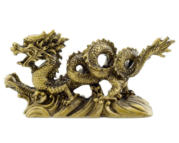 istock Golden dragon isolated on white background 1160073815