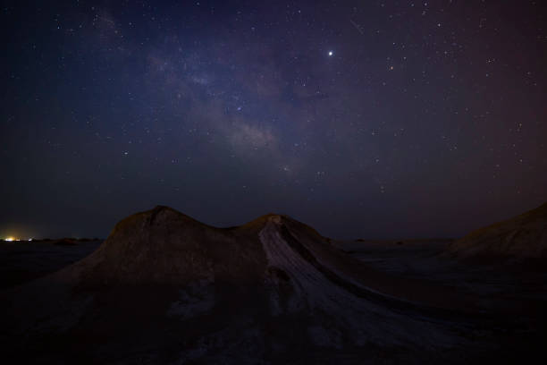 istock Milky Way over mud volcanoes 1160080294