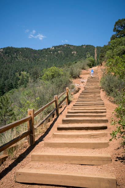 istock Woman climbs Manitou Incline 1160082160