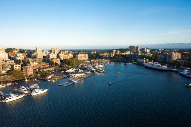 Harbour of Victoria, BC, Canada The harbour in British Columbia's capital in Victoria, BC on Vancouver Island british columbia photos stock pictures, royalty-free photos & images
