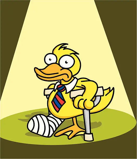 Vector illustration of Spotlight Lame Duck