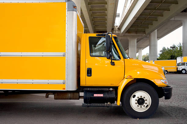 Semi-Truck or Moving Van stock photo