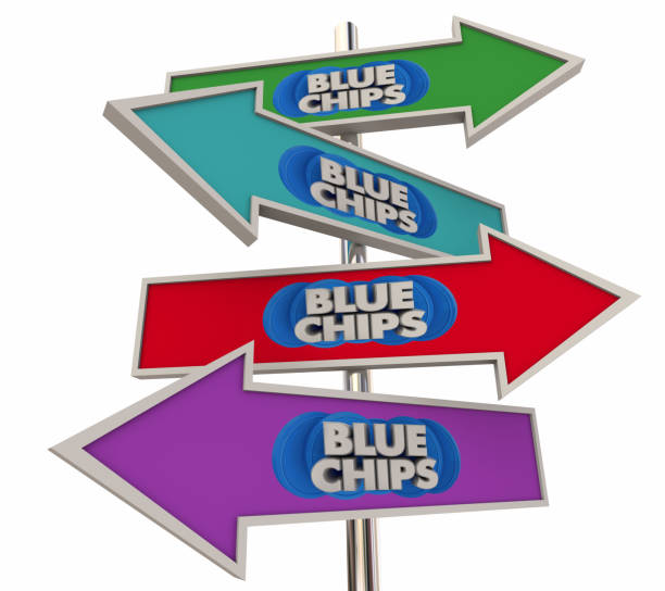 istock Blue Chips Top Priority Company Goal Arrow Signs 3d Illustration 1160095226