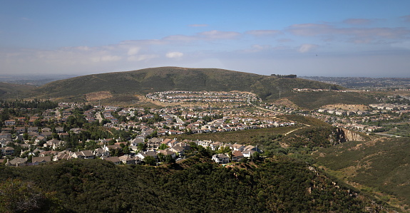 Overlooking neighborhoods in the San Elijo Hills, San Marcos, California.