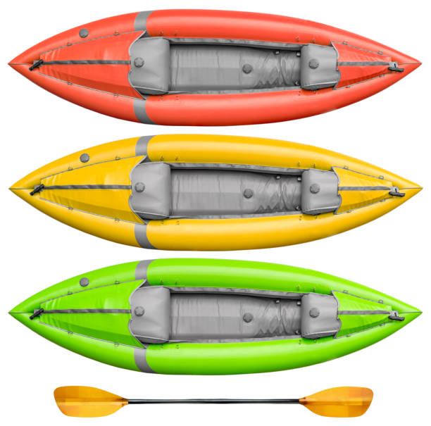 istock inflatable whitewater kayak and paddle 1160097000