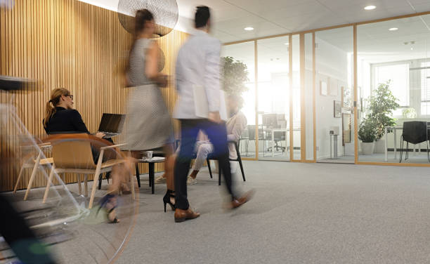 istock Busy Day At Office Lobby 1160099985