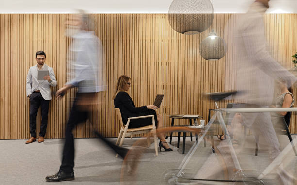 istock Busy Day At Office Lobby 1160100770