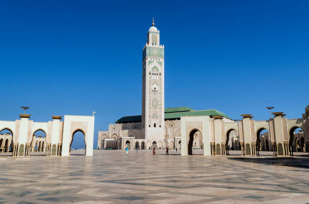 istock Panoramic Views of Hassan II Mosque in Casablanca, Morocco. 1160110848