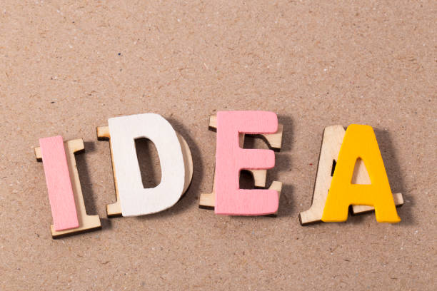 istock Idea wood word(letters) written on wooden background. 1160115854