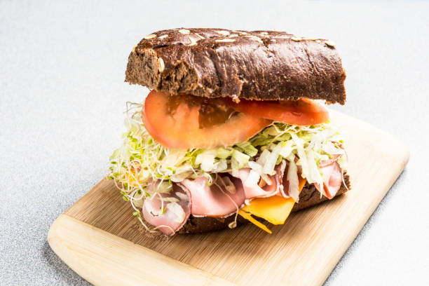 istock Large Healthy Ham And Veggie Sandwich 1160121779