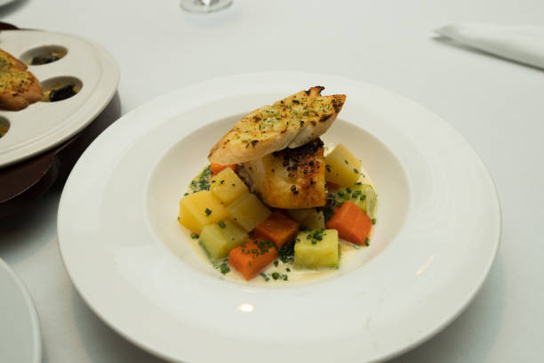 istock Western Food Fusion in restaurant on dish dinner 1160123270