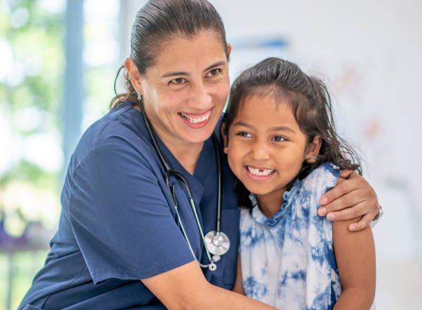 istock Cute little girl at doctor's office 1160127870