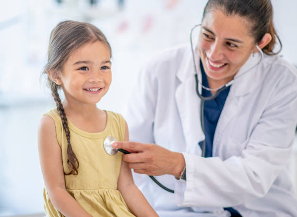 istock Cute little girl at doctor's office 1160127879