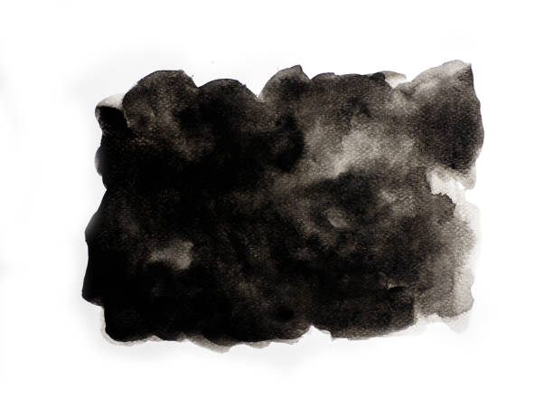 istock Abstract black watercolor on white background, abstract watercolor background, vector illustration 1160129438