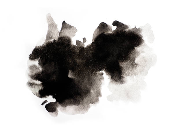 istock Abstract black watercolor on white background, abstract watercolor background, vector illustration 1160129439