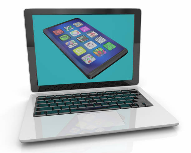 istock New Smart Phone Cell Laptop Computer Internet Shopping 3d Illustration 1160130373