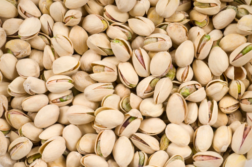 lot of pistachios from above