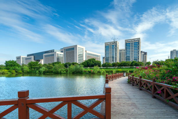 Now the city skyline, Fuzhou, China.