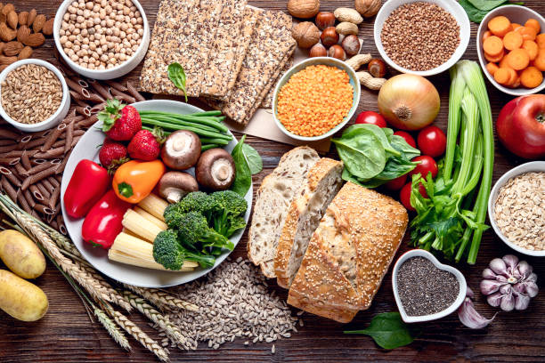 istock Healthy natural ingredients  containing  dietary fiber. 1160140413