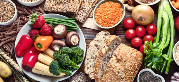 istock Healthy natural ingredients  containing  dietary fiber. 1160140424