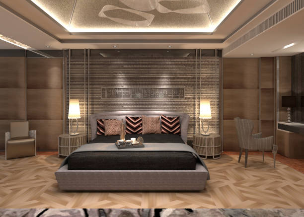 istock Hotel Room Interior 3D Illustration Photorealistic Rendering 1160146020