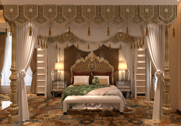 istock Hotel Room Interior 3D Illustration Photorealistic Rendering 1160146076
