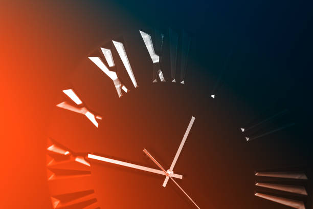 istock Black watch with Roman numerals 1160147459