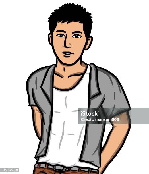Ilustración de Dibujos Animados Hombre Lindo Sobre Fondo Blanco y más Vectores Libres de Derechos de Adolescente - Adolescente, Adulto, Adulto joven - iStock Ilustración de Dibujos Animados Hombre Lindo Sobre Fondo Blanco y más Vectores Libres de Derechos de Adolescente - Adolescente, Adulto, Adulto joven - iStock