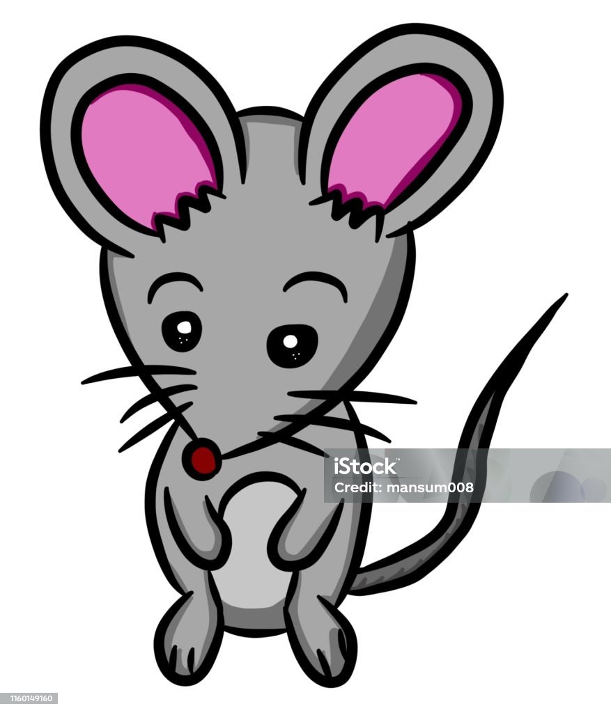 Cartoon Cute Rat On White Background Stock Illustration - Download Image  Now - Animal, Art, Backgrounds - iStock