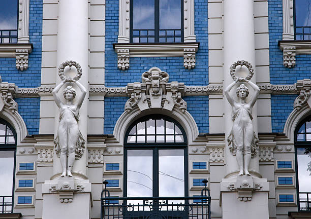 Art Nouveau, Riga stock photo