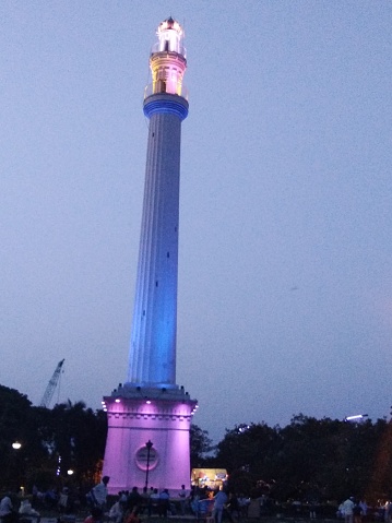 It's a beautiful and colourful tower in kolkata