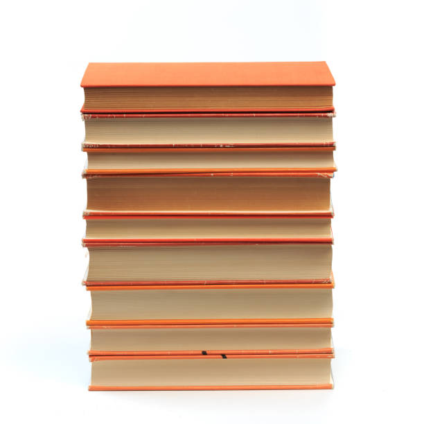 istock vintage old hardcover stack of  books  on white background - Image 1160153257