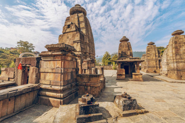 istock Ancient stone temples with relics at Uttarakhand India 1160153487