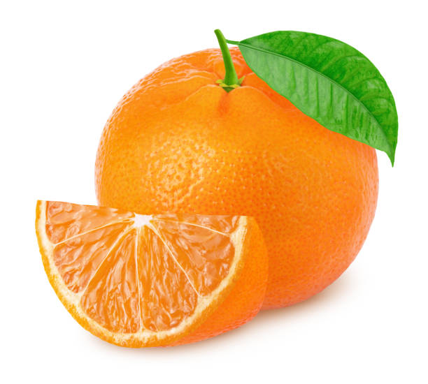 istock Whole mandarin with slice isolated on white background. 1160154297
