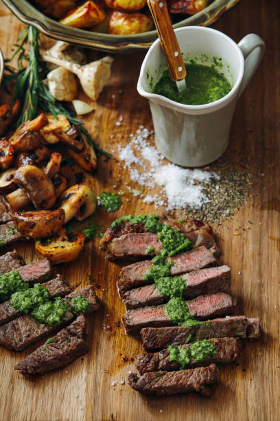 istock Kansas steak with fresh herb sauce and grilled vegetables 1160157512