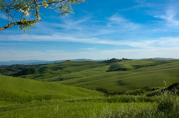 Tuscany farm house stock photo