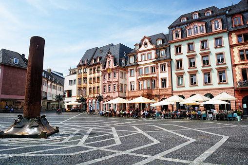 View of Marktplatz (Market square) in Mainz, Germany