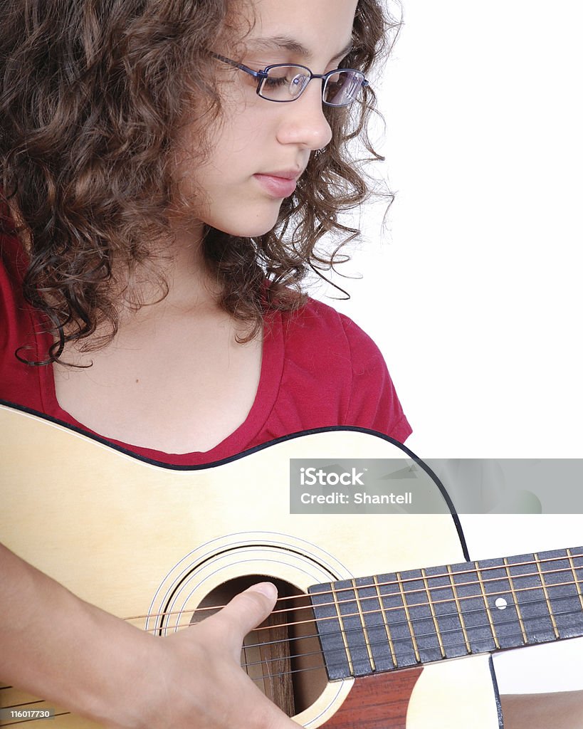 Bela Guitarrista - Foto de stock de 12-13 Anos royalty-free