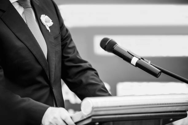 istock Midsection Of Businessman Giving Speech In Seminar 1160177433